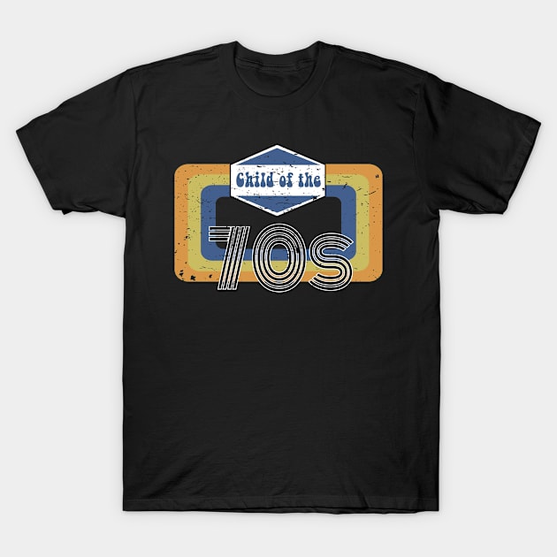 Child of the 70s - Retro Distressed T-Shirt by Brad T